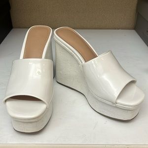 White Wedge Sandal